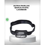 MidasTech Gece Balıkçılığı Için Ultra Parlak Şarjlı Kafa Lambası | 4 Işık Modu + USB Şarj Midias
