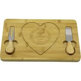 MidasTech Kalpli Bıçak Sağ-Solahşap Bambu Kahvaltı Peynir Sunum Pano2 Bıçak=ahşap SAP19X29CM-1.5CM (488