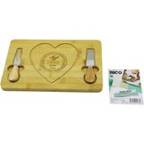 MidasTech Kalpli Bıçak Sağ-Solahşap Bambu Kahvaltı Peynir Sunum Pano2 Bıçak=ahşap SAP19X29X1.5CM (4887)