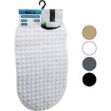 MidasTech Oval - Plastik Kabartma Top Desenli - Renkli 63PCS Vantuzlu Kaydırmaz Banyo - Küvet Paspası 34X6