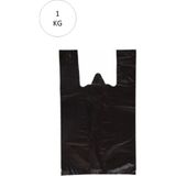 MidasTech Siyah Atlet Poşet Büyük Boy 32X57 cm Takriben 72 Adet 1 kg Nemere - 32 x 57 cm