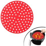 MidasTech Siyah Isıya Dayanıklı Yıkanılabilir Silikon Fırın ve Airfryer Yuvarlak Model Pişirme Matı - Renkli