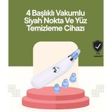 MidasTech USB Destekli 4 Başlıklı Siyah Nokta Vakum Cihazı – Gözenek Temizleyici ve Cilt Yenileyici Bak - 1