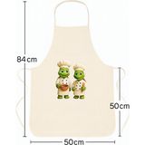 Middles&Niddles Collection Şef Temalı Kanvas Ham Bez Mutfak Önlüğü – 84×50 cm – Çocuk & Yetişkin Uyumlu - Standart