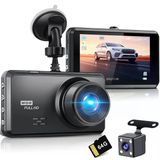 Miden 4K + 1K Çift Araç Kamerası, Sd Kart 64G, 2160P + 1080P Araba İçin Uhd Kamera, 336° Geniş Açılı Araç Kamerası Ips 3,2 İnç, G-Sensörü, Gece Görüşü, Wdr, Park Monitörü, Döngü Kayıt