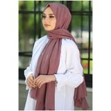 Mides scarf Bambu Kraş Şal Modeli-gül Kurusu