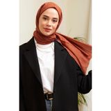 Mides scarf Bambu Kraş Şal Modeli-kiremit