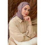 Mides scarf Bambu Kraş Şal Modeli- Sütlü Kahve