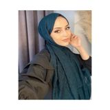 Mides scarf Bambu Kraş Şal, Pertol Mavisi