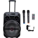 Midex 280 Watt Kablosuz Şarjlı Mikrofonlu Mevlüt Anfisi Hoparlör MXR-280 (Bluetoth USB Echo 12 Inç) - Siyah