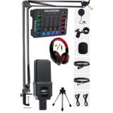 Midex Arcade Pack-2 Medley Ses Kartı Ve Gm-Pro Mikrofon Gaming Canlı Yayın Stüdyo Seti