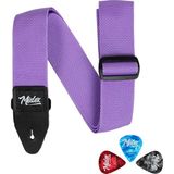 Midex ASM-26PU Gitar Omuz Askısı Lila Renk 89-155cm (Pena Hediye)
