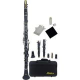 Midex BNS-6000 Sol Klarnet 6 Yüzüklü (Askı Çanta Kamış Bez Eldiven) - Siyah