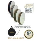 Midex BR-40X Profesyonel 40'lı Karma Desenli Bendir Def Avantaj Paketi