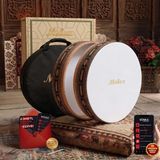 Midex BR-910 Kaliteli Bendir Def Akort Ayarlı El Tutma Oyuklu Çantalı - Naturel