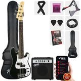 Midex CBG-380BK 38 inç 7/8 Ebat Amfili Bas Gitar Seti - Siyah