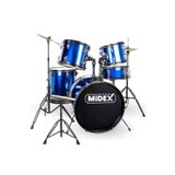 Midex CD900X-BL 22'' Yetişkin 22B-13T-12T-16F-14S 5 Parça Akustik Bateri Davul Seti