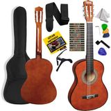 Midex CG-270BRW Brown Renk Klasik Gitar 4/4 Yetişkin Boy Sap Ayarlı Full Set - Kahverengi