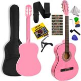 Midex CG-270PK Klasik Gitar 4/4 Yetişkin Boy Sap Ayarlı Full Set - Pembe