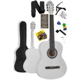 Midex CG-270WH Beyaz Renk 4 4 Yetişkin Boy Sap Ayarlı Full Klasik Gitar