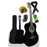 Midex Cg-36Bk-Pak Kaliteli 36" 3/4 8-12 Yaş Arası Junior Çocuk Gitarı (Çanta Tuner Askı Pena Metod)