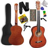 Midex CG-36BRW Kaliteli 36 Inç 3/4 Juniur Çocuk Gitarı 8-12 Yaş Arası (Çanta Askı Capo Nota Sticker Pena Metod) - Kahverengi