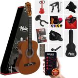 Midex CG-36BRW-PAK Kaliteli 36 Inç 3/4 Juniur Çocuk Gitarı 8-12 Yaş Arası (Çanta Capo Askı Nota Sticker Pena Metod) - Kahverengi