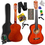 Midex CG-36BRW-PAK Kaliteli 36 İnç 3/4 Juniur Çocuk Gitarı 8-12 Yaş Arası (Tuner Çanta Capo Askı Nota Sticker Pena Metod)