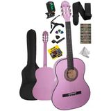 Midex Cg-36Pu-Pak Kaliteli 36 İnç 3/4 Junior Çocuk Gitar Seti 8-12 Yaş Arası (Tuner Çanta Capo Askı Nota Sticker Pena Metod)