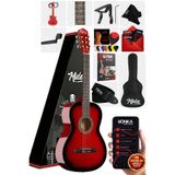 Midex Cg-36rd kaliteli 36" 3/4 Juniur Çocuk Gitarı 8-12 Yaş Arası Çanta Askı Capo Nota Sticker Pena Metod