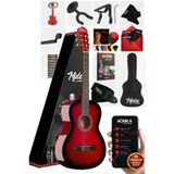 Midex CG-36RD-PAK Kaliteli 36 İnç 3/4 Juniur Çocuk Gitarı 8-12 Yaş Arası (Çanta Capo Askı Nota Sticker Pena Metod)