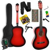 Midex CG-36RD-PAK Kaliteli 36 İnç 3/4 Juniur Çocuk Gitarı 8-12 Yaş Arası (Tuner Çanta Capo Askı Nota Sticker Pena Metod)