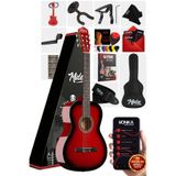 Midex Cg-36rd-pak Kaliteli 36 Inç 3/4 Juniur Çocuk Gitarı 8-12 Yaş Çanta Capo Askı Nota Sticker Pena