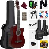 Midex CG-390BR-XBAG Klasik Gitar 4/4 Sap Ayarlı Kesik Kasa (Çanta Tuner Askı Capo Metod Pena) - Kahve
