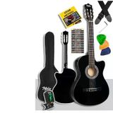 Midex Cg-395Bk 4/4 Kesik Kasa Siyah Klasik Gitar Seti-(Sıfır Kondisyonda)Kutusuz