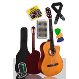 Midex CG-395YLX Klasik Gitar 4/4 Kesik Kasa Full Set (Çanta Askı Tuner Metod Pena)
