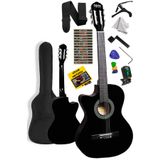 Midex CG-396BK SOLAK Klasik Gitar Siyah Renk Full Set Sap Ayarlı 4/4 yetişkin Boy