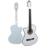 Midex CG-396WH Sap Ayarlı 4/4 Yetişkin Boy Solak Klasik Gitar Seti, Beyaz - Çok Renkli