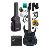Midex Crade-25AMP Grey Rosewood Super Strat Kasa HH Yüksek Kaliteli 25W Amfili Elektro Gitar Seti