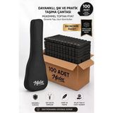 Midex Cs-24A-100X Concert Ukulele Çantası 100'Lü Paket Kaliteli Siyah Kılıf (100 Adet)