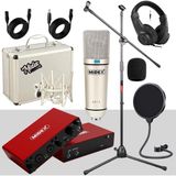 Midex CX1-C Mikrofon + GLX-800 + Kulaklık + MS06 Stand + Shock Mount Pop Filtre Set - Gri