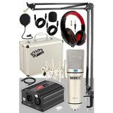 Midex CX1-C Mikrofon Phantom Power Kulaklık Stand Shock Mount Filtre Paketi