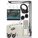 Midex Cx1 Diamond Set Efektli Ses Kartı Mikrofon Kulaklık Stand Kayıt Canlı Yayın Seti (pc Ve Tel)
