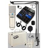 Midex CX1 Mixer Set Condenser Mikrofon Ses Kartlı Mikser + Stand +