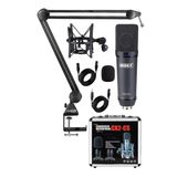 Midex Cx2-Q Pro Set Üst Seviye Condenser Stüdyo Ses Kayıt Mikrofonu Standı Seti