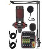 Midex CXN-30 -5 5 Kanal Stüdyo Mikserli Condenser Mikrofon Stand Seti