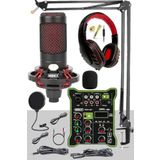 Midex CXN-30 Functional Paket-3 Stüdyo Mikrofon Ses Kartlı Mikser Kulaklık Stand