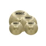 Midex Cym-20 Cymbal Bateri Zil Seti ( 2X14'' Hi Hat 16'' Crash ve 18'' Crash/ride)
