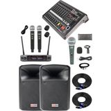 Midex Extreme Paket-1 Mixer Hoparlör Mikrofon Full Ses Sistemi Seti