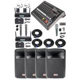 Midex Extreme Paket-2 Mixer Hoparlör Mikrofon Full Ses Sistemi Seti